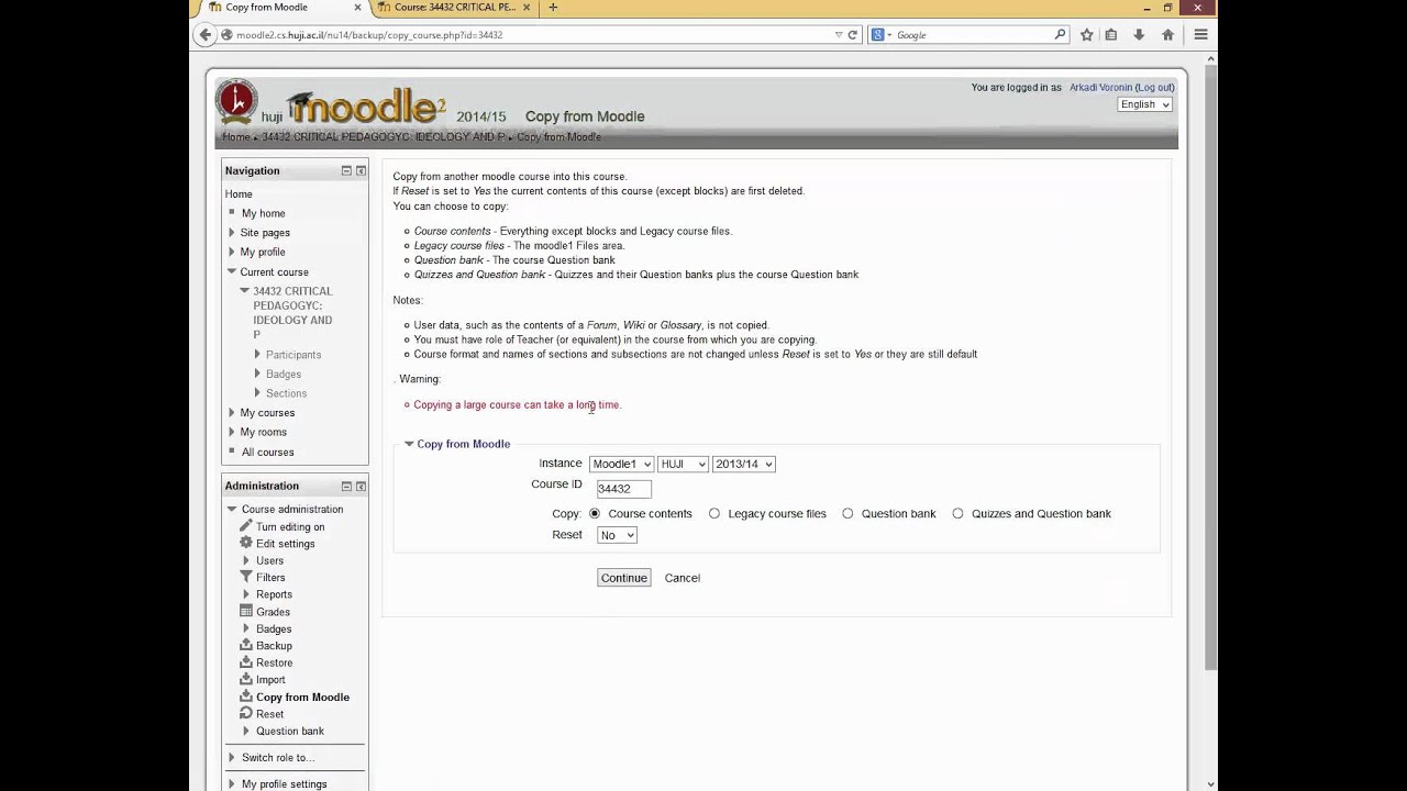 Copy Content From One Course In HUJI Moodle To Another YouTube copy-content-from-one-course-in-huji-moodle-to-another-youtube