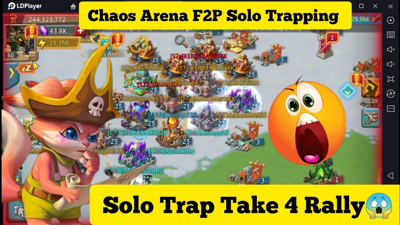F2P Solo Trap Eat 4 Rally Chaos Arena || Lords Mobile - YouTube