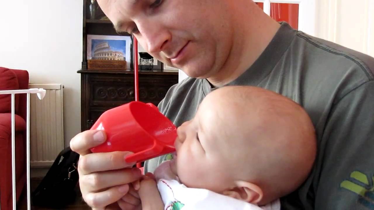cup feeding newborn