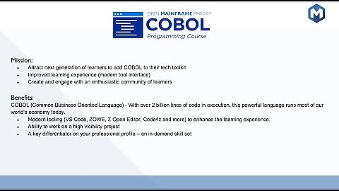 COBOL Programming Course Q1 Webinar