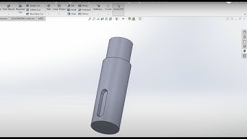 How to cut Keyway in Solidworks without using design library     SHAFT With Key way  solidworks