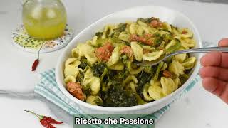 Il tempo di cuocere la pasta - orecchiette con cime di rapa e salsiccia - Ricette che Passione