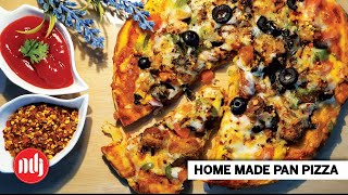 No Yeast No Oven Home Made Pan Pizza | Easy Pan Pizza Recipe | NDJ