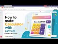 How To Make A Calculator With Using Canva Ai (Any Website Create With Canva Ai) #canva Amit Coder 91