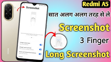 Redmi a5 me screenshot kaise le || How to take screenshot in redmi a5 ||  Screenshot setting