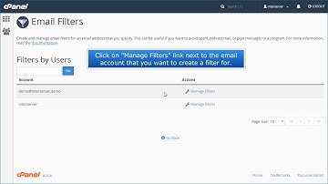How setup email filters in cPanel