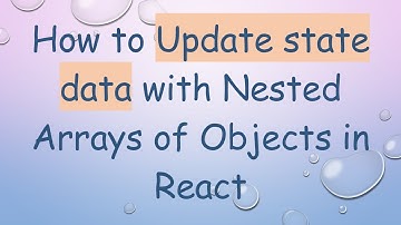 How to Update state data with Nested Arrays of Objects in React