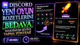 Discord YENİ OYUN ROZETLERİNİ BEDAVA Maksimum Seviye Yapma Yöntemi! Discord YENİ OYUN ROZETLERİNİ BEDAVA Maksimum Seviye Yapma Yöntemi!