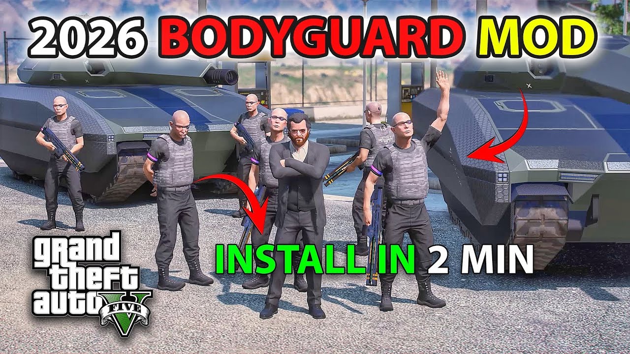 How To Install Bodyguard Mod in GTA 5 in Only 2 Minutes | Full Easy ...