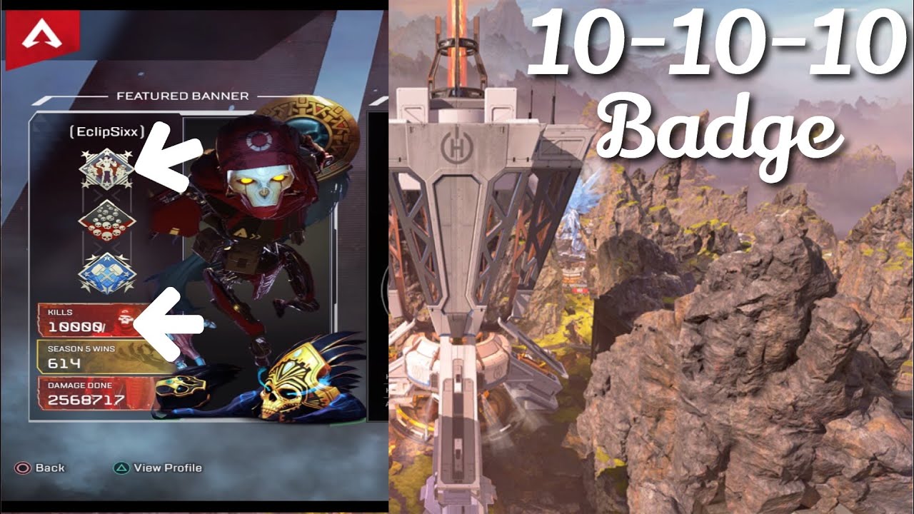 10,000 Kills on Revenant & 10 10 10 BADGE (Apex Legends PS4)