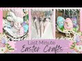 LAST MINUTE Shabby Chic Easter Crafts • Bunny Pillow • Fabric Carrots • Felt Easter Eggs