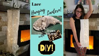 No Sew Portable Fairy Lights Lace Lantern ❣️ Easy tutorial for any Room Decor or Party!