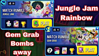 Gem grab bombs away rumble match | Jungle jam rainbow rumble match | match masters