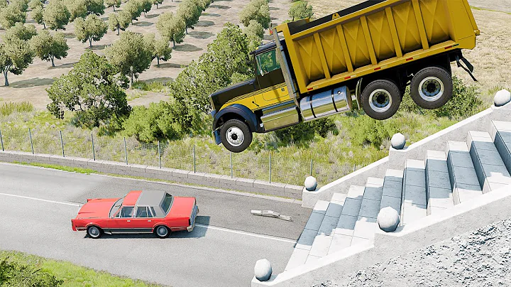 Mobil vs Stairs #9 - BeamNG Drive