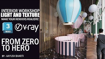 From Zero To Hero - Modern Cafe Interior Designing And Lighting Tutorial I 3Ds MAX + V-Ray