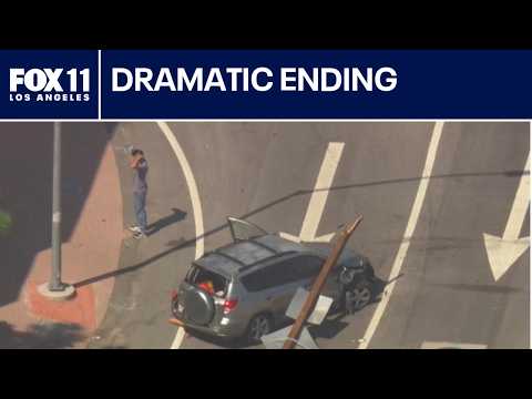 Pursuit suspect crashes after exiting freeway