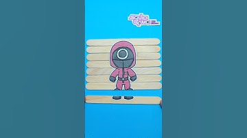 SQUID GAME 2 Pink Guards DIYSticks Puzzle Solving Paper Craft! #shorts #squidgame