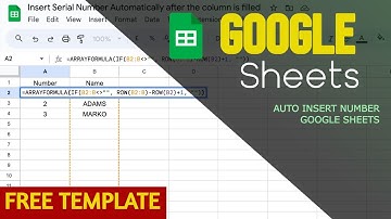 How To Make auto Insert Serial Number Google Sheets #googlesheets #spreadsheet #excel #exceltips