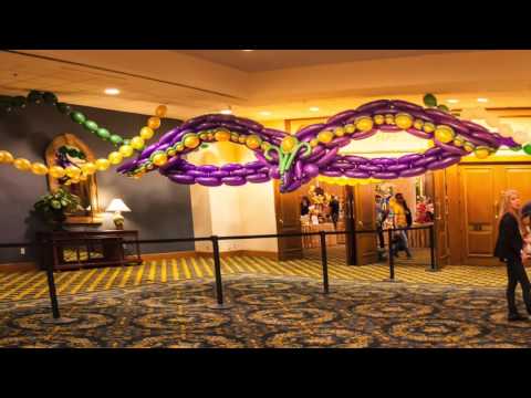 Mardi Gras Party Decor With Balloons Youtube