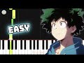 Boku no hero academia season 3 ed 2  long hope philia  easy piano tutorial  sheet music