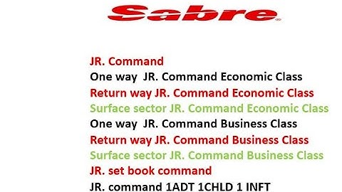 JR.Command Entry (Sabre)