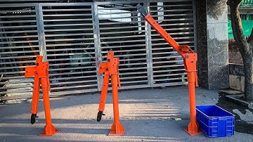 Bộ Cẩu xoay 500kg lắp cho Xe tải nhỏ Nhỏ gọn Dùng điện 220v || 12v