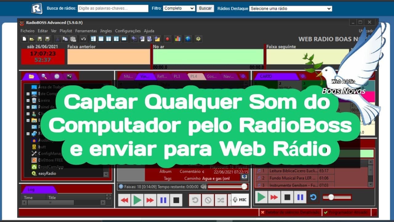 Como Captar o Som do Computador pelo RadioBoss e Enviar Para Web Rádio