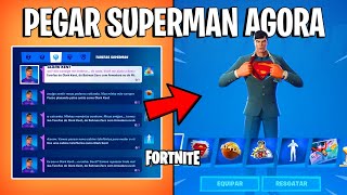 FORTNITE - PEGAR SKIN SUPERMAN AGORA! (Desafios Clark Klent)