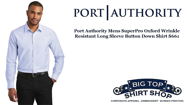 Port Authority Mens SuperPro Oxford Wrinkle Resistant Long Sleeve Button Down Shirt S661