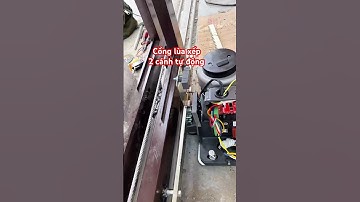 Cổng Lùa Xếp 2 Cánh Tự Động #congluatudong #motorconglua #motorcuavaphu