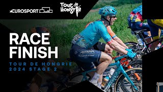WHAT A WIN! 😮‍💨 | Tour Of Hungary Stage 2 Race Finish | Eurosport Cycling