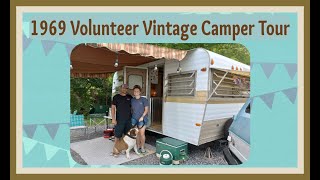 1969 Volunteer Vintage Camper Trailer Tour & 1991 Chevy Suburban