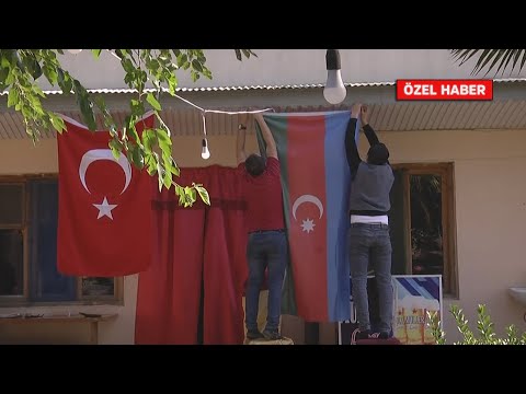 Karabağ’da kurtarılan yerlere bayrak yetişmedi