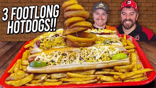 3ft Long Hot Dog Challenge As Seen On Man vs Food Michigan!!