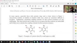 Processing 2D NMR spectra COSY
