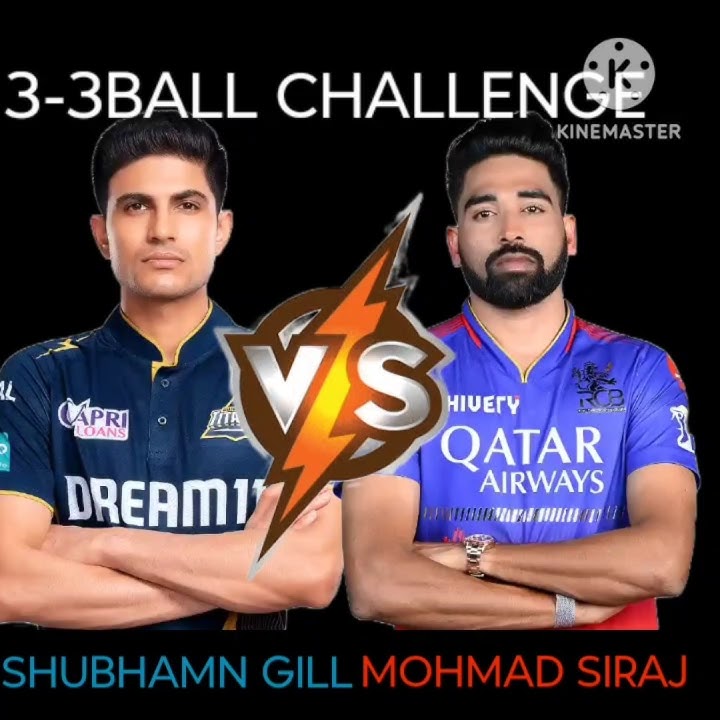 SHUBHAMN GILL VS MOHMAD SIRAJ 3-3BALL CHALLENGE REAL CRICKET 24 #shorts
