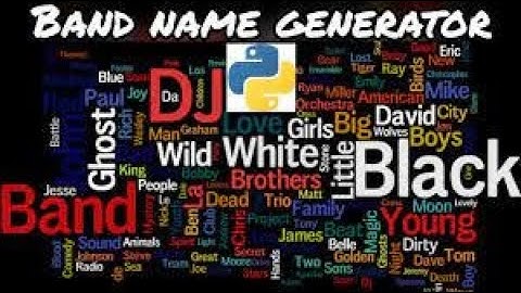 HOW TO MAKE A BAND NAME GENERATOR IN PYTHON LANGUAGE IN LESS THAN 5MINS AND 4 LINES OF SIMPLE CODE