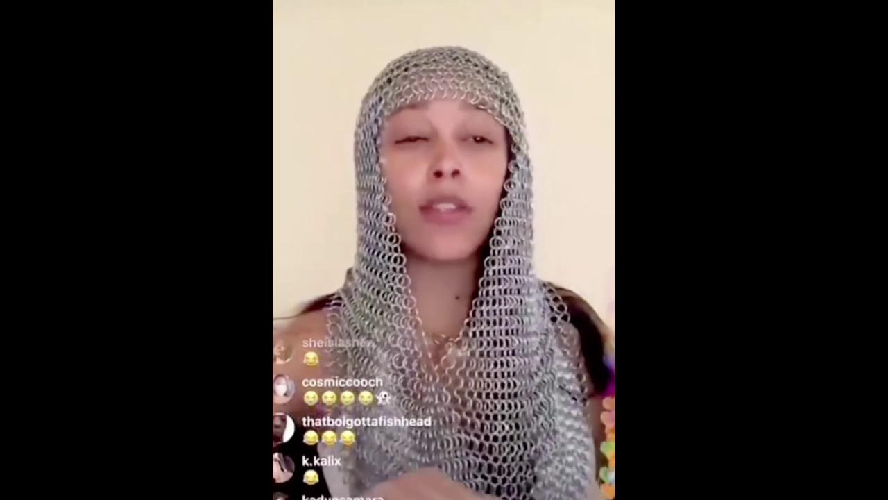DOJA CAT 🐱 recites THE BOX BY RODDY RICCH + more IN CHAINMAIL ARMOR
