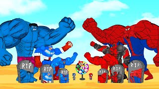 Rescue SUPER HEROES Team SPIDERMAN RED vs Team HULK BLUE : Returning from the Dead SECRET - FUNNY