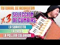 SELECCION DE CUMBIAS x 3 - TUTORIAL DE ACORDEON A PIANO