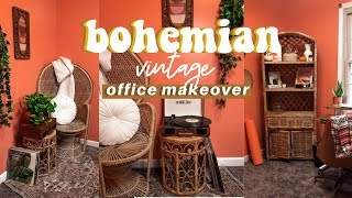 BUDGET OFFICE MAKEOVER....Thrifted Boho Office