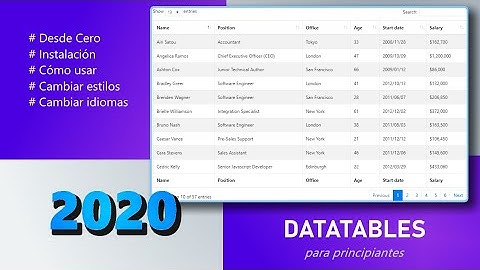 Datatables para principiantes. Instalación, Idiomas y Estilos
