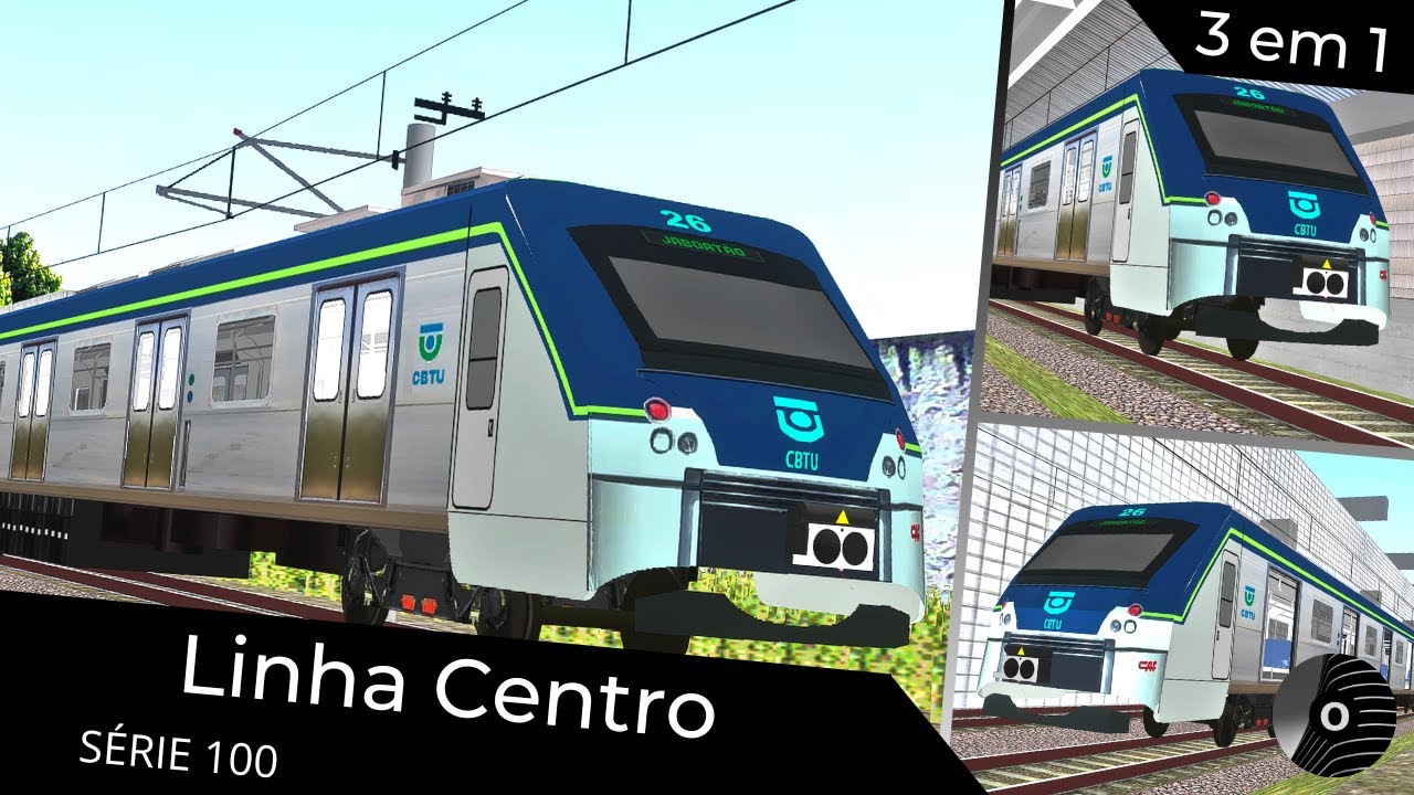 OpenBVE - LINHA CENTRO (METROREC) com o TUE SÉRIE 100 da CBTU! Jaboatão X Recife