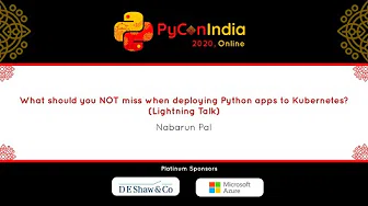 Image from Lightning Talk: What should you NOT miss when deploying Python apps to Kubernetes
