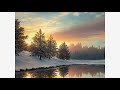 A Snowy Winter Landscape Painting | "One Quiet Morning"