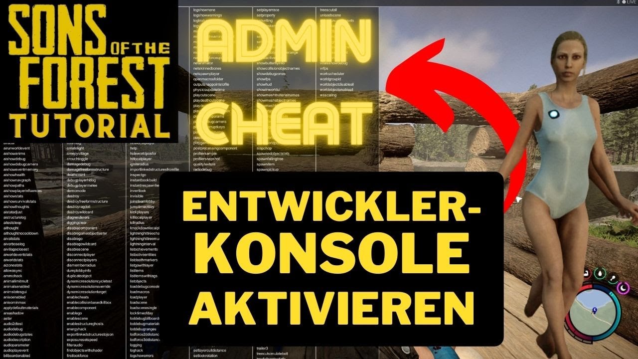 Admin Tool - Cheat Menü - Entwickler Konsole aktivieren in Sons of the  Forest ⭐ 99DEZIBEL⭐ 