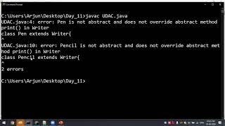 4.3.1. JAVA OOPS - User defined Abstract class part 2