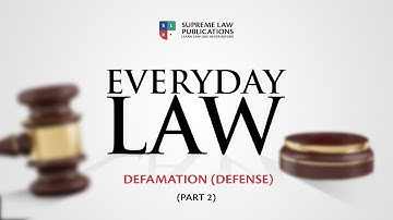 DEFAMATION 2 ( Defences )