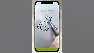 Easy cat drawing technique #catdrawing #artwork #easydraw