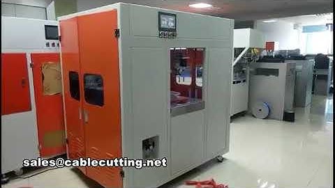 Automatic cable cutting wire core stripping and winding tying machine